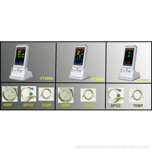 3.5 Inch TFT Display SPO2/TEMP Monitoring Vital Sign Monitor